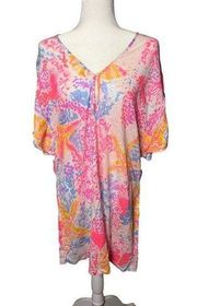 Lilly Pulitzer Linen Balleta Beach Colorful Coverup Small