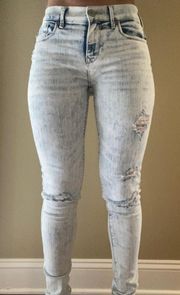 Bleached Distressed Jeans