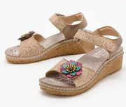 L'Artiste by Spring Step Leather Wedge Sandals - Cuteness