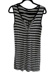 5th & Love black and white striped tank top dress size small cotton sun dress