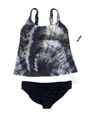 NWT  Tie Dye Scoop Neck Tankini Swimsuit