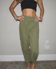 green  pants