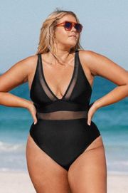 Mesh One Piece Swimsuit