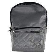 DSW Gray and Black Zipper Closure Quilted Backpack