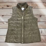 Michael Kors Women’s Puffer Vest Size Small Green Zip‎ Up