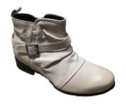 Miz Mooz Women's Leather Ankle Boots with Buckle - Suzy - Linen Color  EU 38 NIB
