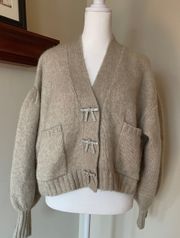 Rhinestone Bow Cardigan