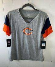 NFL Apparel Women’s Chicago Bears Nike Dry Fit V-neck T-shirt Size Medium