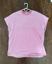 Oversized Pink Batwing Tee