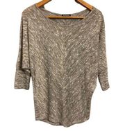 Cha Cha Vente Gold Shimmer 3/4 Sleeves Sweater—Size Small