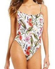 Gianni Bini White Botanical Babe Floral Swimsuit, New with Tags