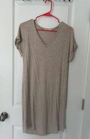 Beige T-shirt Dress 