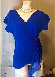 New York and Company size M blue blouse
