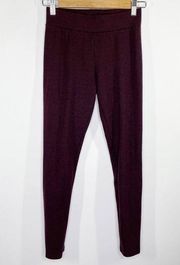 Lou & Grey Burgundy Pull On Stretch Leggings Women's Size Extra Small XS