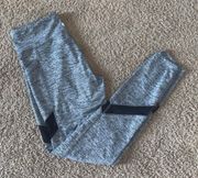 Athletic Gray & Black Mesh Leggings