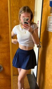 move theology Blue tennis skirt