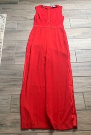 Diane von furstenberg red jumpsuit