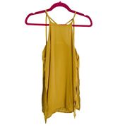 Bishop + Young Anthropologie Women's Thea Strappy Yellow Tank Top NWT Size Small