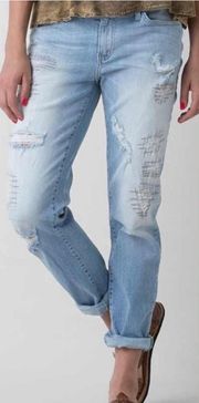 NWT Kancan Estilo Distressed Mid Rise Jeans