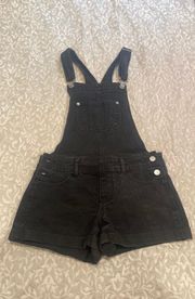 Black Denim Overalls