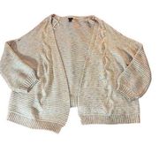 RUE 21+ Cream Open Front Cable Knit Cardigan Size 3X