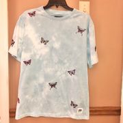 A-Lab Butter Boi Butterfly Tie Die T-Shirt Blue Medium