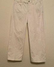 NYDJ Stretch White Crop Size 8 Jeans / Lift Tuck Technology