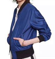 Anthropologie Juneworthy Bomber Blue Jacket