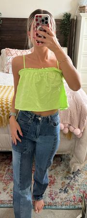 Green Cropped Tank 