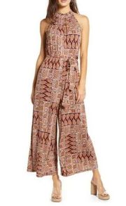 ALL IN FAVOR Patchwork Sleeveless Jumpsuit