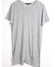 Rag & Bone Gray Linen Blend Short Sleeve Longer Length T Shirt Size S