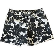 The Limited Women’s Size 6 Black White Floral Shorts Cotton Poly Spandex READ