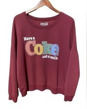 Have a Coke and a Smile Screen Sweatshirt Size XXL