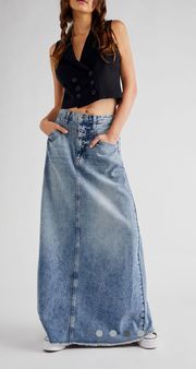 Come As You Are Denim Maxi Skirt