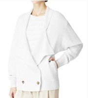 Reiss Lukie Knitted Ivory White Cardigan