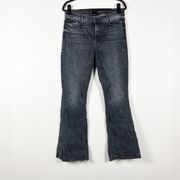 Mother Denim The Weekender Fray Cotton Stretch Flare Friday The 13th Jeans 32