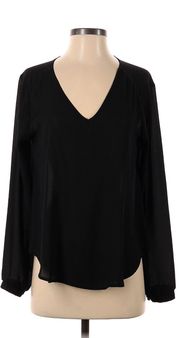 Lush Black Sheer Blouse