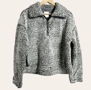 Thread & Supply Gray Wubby Sherpa Zip Sweater Size M