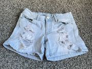 Light Wash Jean Shorts