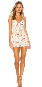 SUPERDOWN Gianni Multi-Floral Ruffle Faux Wrap Mini Dress