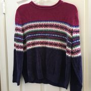 Ladies classic elements chenille sweater medium