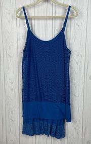 INC blue spaghettini strap dress size 1X