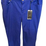 Baccini slim leg cobalt blue women’s capris size 14