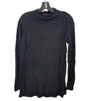 VINCE CAMUTO Black Ribbed Mock Neck Sweater Size XS NEW