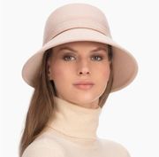 NWT Eric Javits Anna Rosedust Cloche Felt Hat