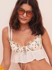 Tossed Daisy Draped Bra