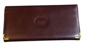 Vintage  Maroon Leather Must De Cartier Wallet