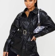 PLT faux leather utility jacket - with tags! 