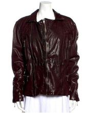 All saints leather jacket  / women Size L  **FIRM on Price