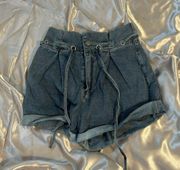 Collection Drawstring Denim Shorts